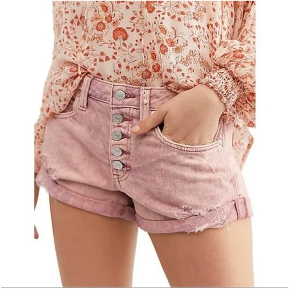 free people movement Pants - Free People Mauve Swoon Jean Shorts Size 27